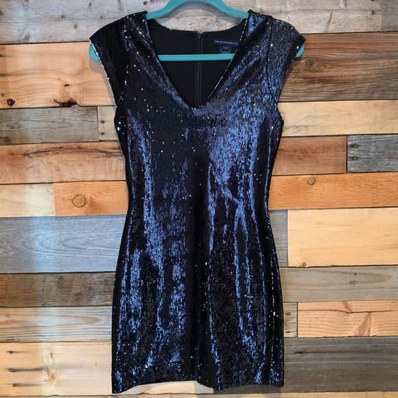 French Connection Refectra Sequin Cap Sleeve Dress - Picture 3 of 16